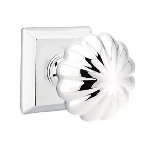 Emtek Melon Door Knob with Quincy Rose by Emtek