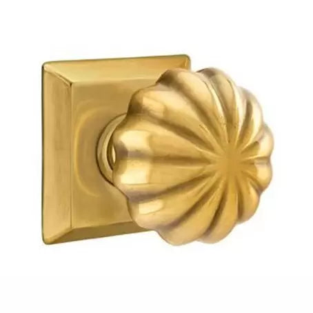Emtek Melon Door Knob with Quincy Rose by Emtek