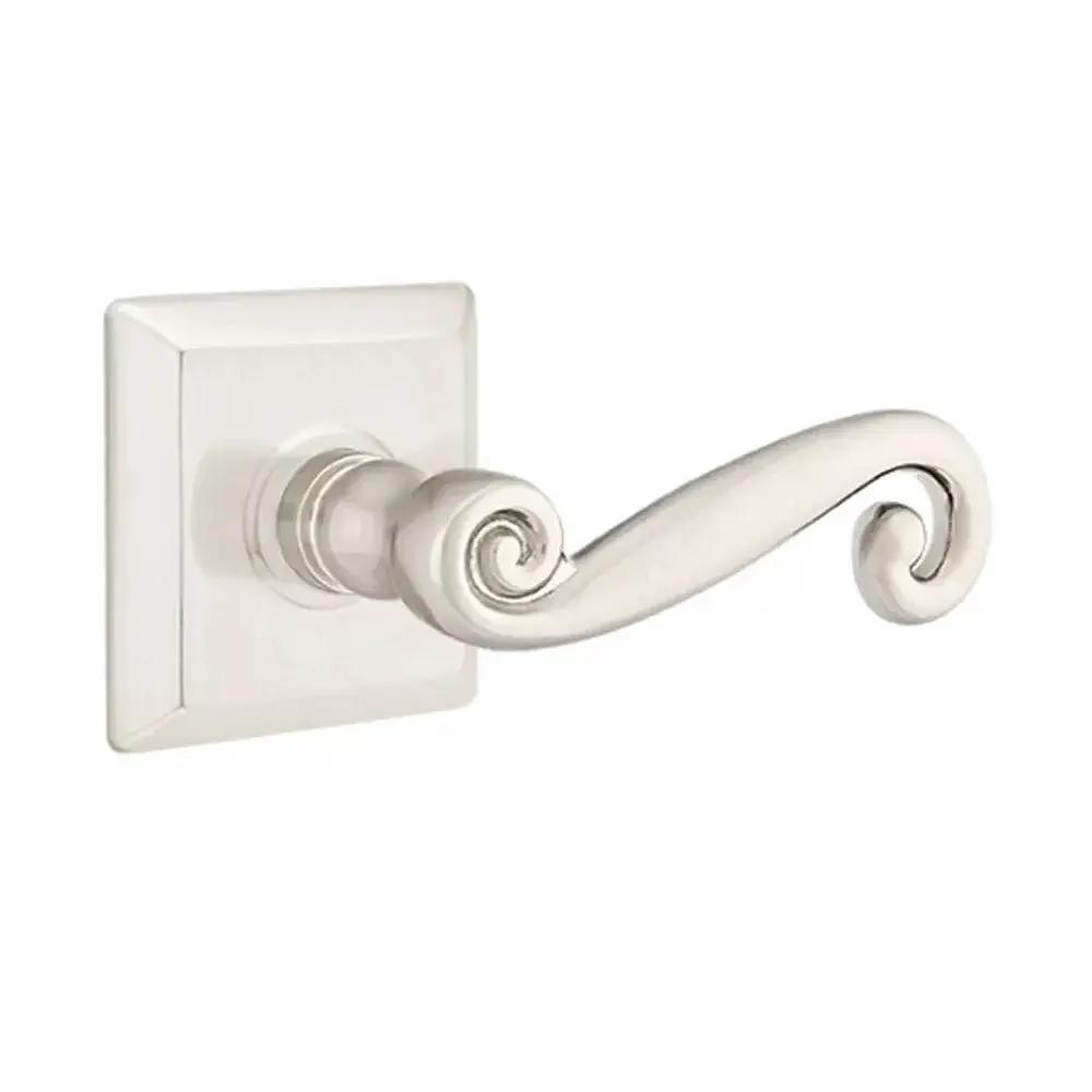 Emtek Rustic Door Lever with Quincy Rose by Emtek