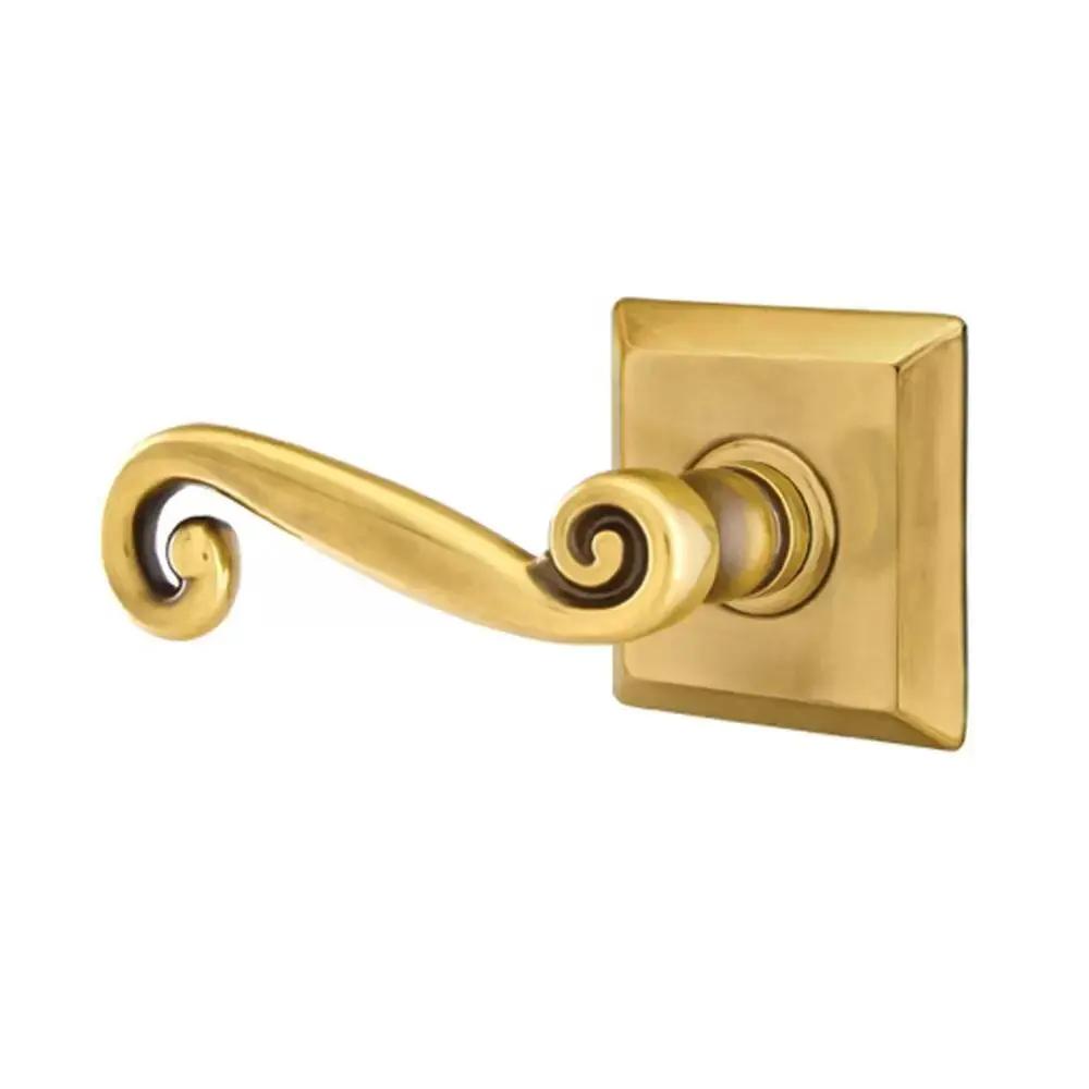 Emtek Rustic Door Lever with Quincy Rose by Emtek