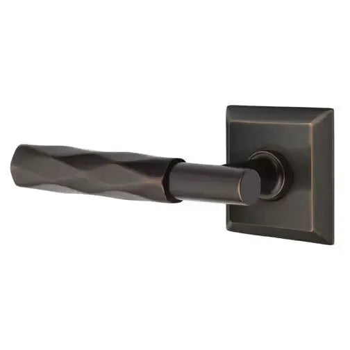 Emtek Tribeca Lever with T-Bar Stem and Quincy Rose by Emtek