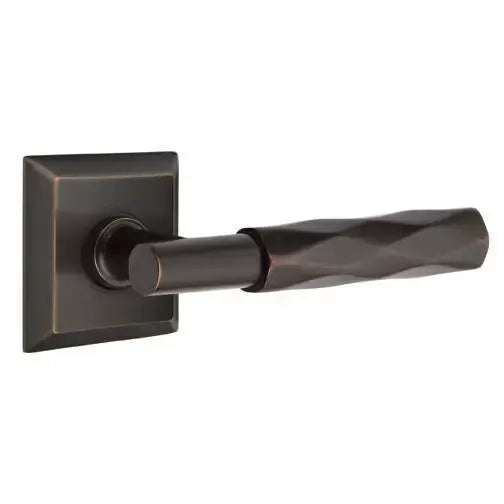 Emtek Tribeca Lever with T-Bar Stem and Quincy Rose by Emtek