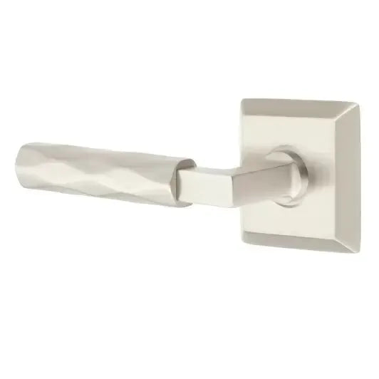 Emtek Tribeca Lever with L-Square Stem and Quincy Rose by Emtek