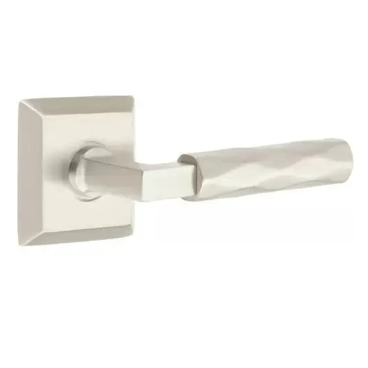 Emtek Tribeca Lever with L-Square Stem and Quincy Rose by Emtek