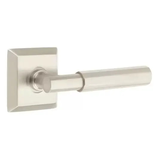 Emtek Faceted Lever with T-Bar Stem and Quincy Rose by Emtek