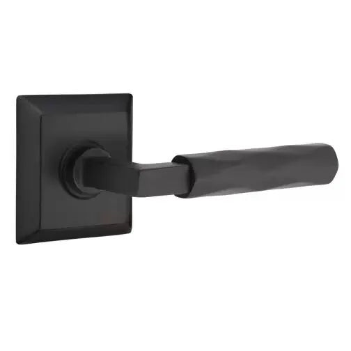 Emtek Tribeca Lever with L-Square Stem and Quincy Rose by Emtek