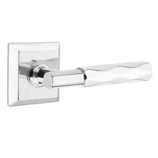 Emtek Tribeca Lever with T-Bar Stem and Quincy Rose by Emtek