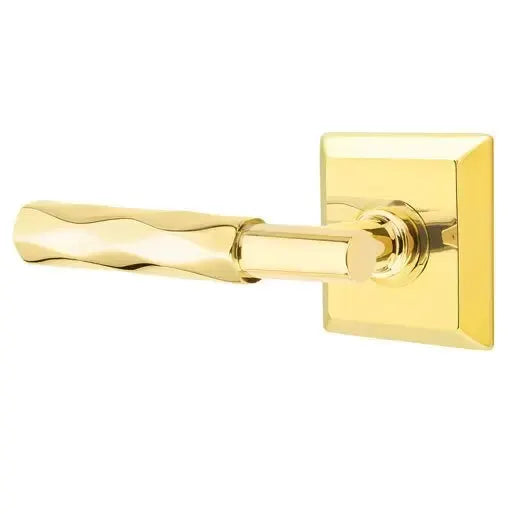 Emtek Tribeca Lever with T-Bar Stem and Quincy Rose by Emtek