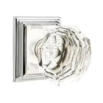Emtek Diamond Door Knob with Wilshire Rose by Emtek