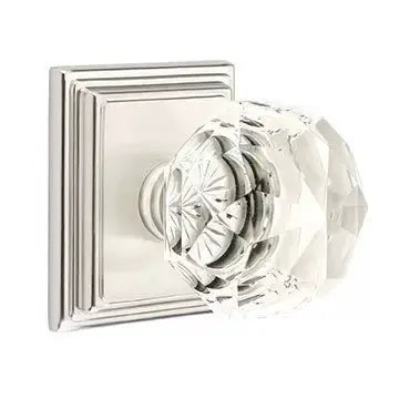 Emtek Diamond Door Knob with Wilshire Rose by Emtek