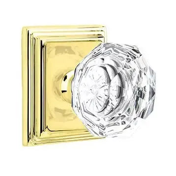 Emtek Diamond Door Knob with Wilshire Rose by Emtek