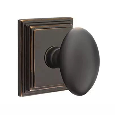 Emtek Egg Door Knob with Wilshire Rose by Emtek