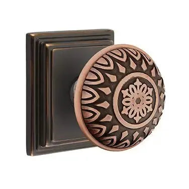 Emtek Lancaster Knob with Wilshire Rose by Emtek