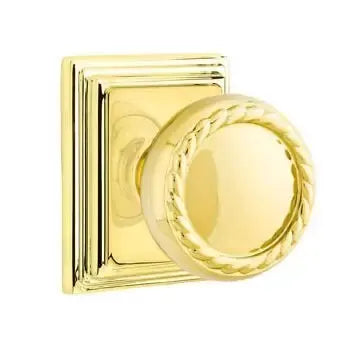 Emtek Rope Knob with Wilshire Rose by Emtek
