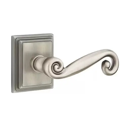Emtek Rustic Door Lever with Wilshire Rose by Emtek