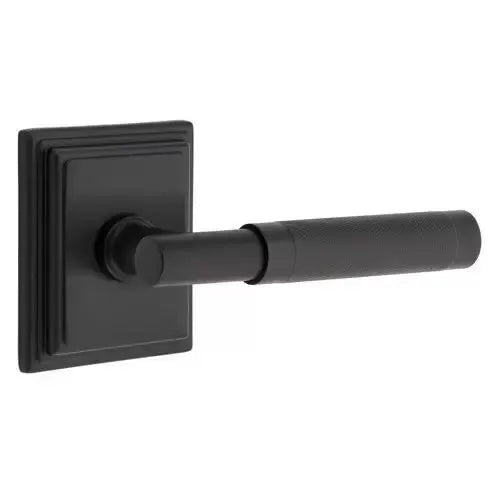 Emtek Knurled Lever with T-Bar Stem and Wilshire Rose by Emtek