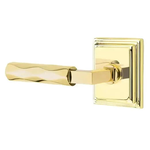 Emtek Tribeca Lever with L-Square Stem and Wilshire Rose by Emtek