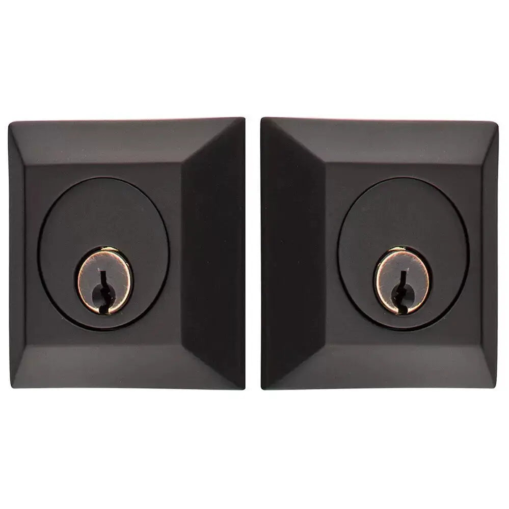 flat black deadbolt