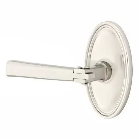 Emtek Arts and Crafts Door Lever with Oval Rose by Emtek