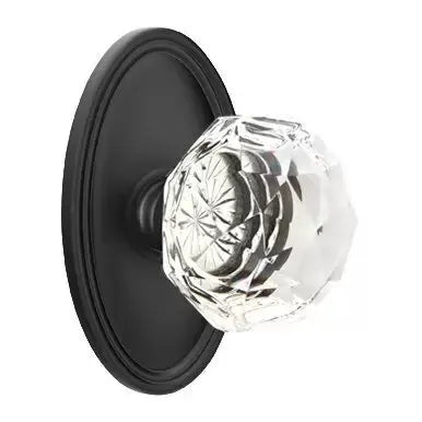 Emtek Diamond Door Knob with Oval Rose by Emtek