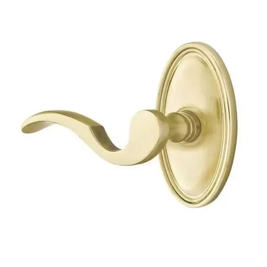 Emtek Cortina Door Lever with Oval Rose by Emtek