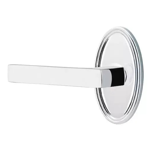polished chrome door lever
