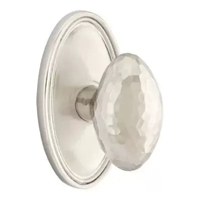Emtek Hammered Egg Door Knob with Oval Rose by Emtek
