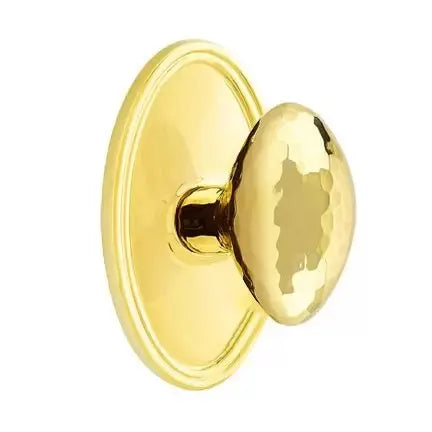 Emtek Hammered Egg Door Knob with Oval Rose by Emtek