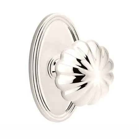 Emtek Melon Door Knob with Oval Rose by Emtek