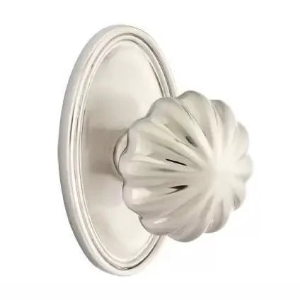 Emtek Melon Door Knob with Oval Rose by Emtek