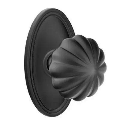 Emtek Melon Door Knob with Oval Rose by Emtek