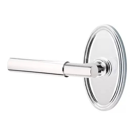 polished chrome door lever