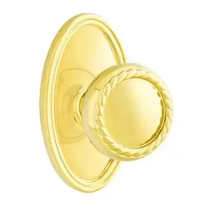 Emtek Rope Knob with Oval Rose by Emtek