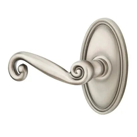 Emtek Rustic Door Lever with Oval Rose by Emtek