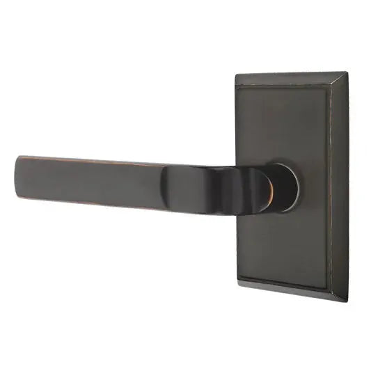 Emtek Aston Lever with Rectangular Rose by Emtek
