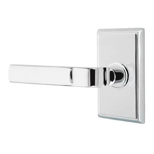 polished chrome door lever