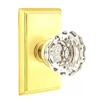 Emtek Astoria Door Knob with Rectangular Rose by Emtek