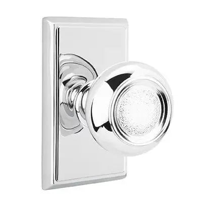 polished chrome door knob