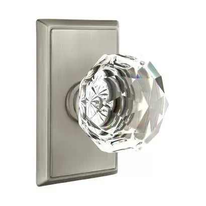 Emtek Diamond Door Knob with Rectangular Rose by Emtek