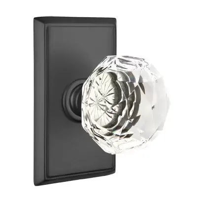 Emtek Diamond Door Knob with Rectangular Rose by Emtek