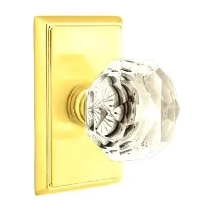 Emtek Diamond Door Knob with Rectangular Rose by Emtek