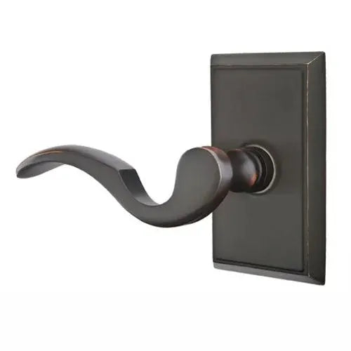 Emtek Cortina Door Lever with Rectangular Rose by Emtek