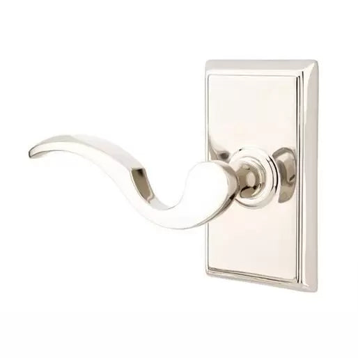 Emtek Cortina Door Lever with Rectangular Rose by Emtek