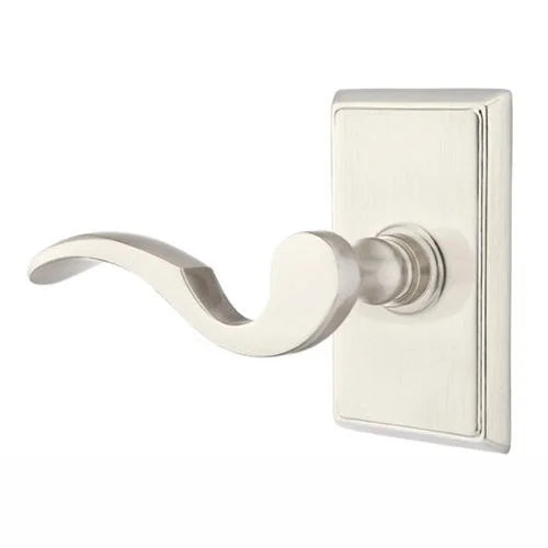 Emtek Cortina Door Lever with Rectangular Rose by Emtek