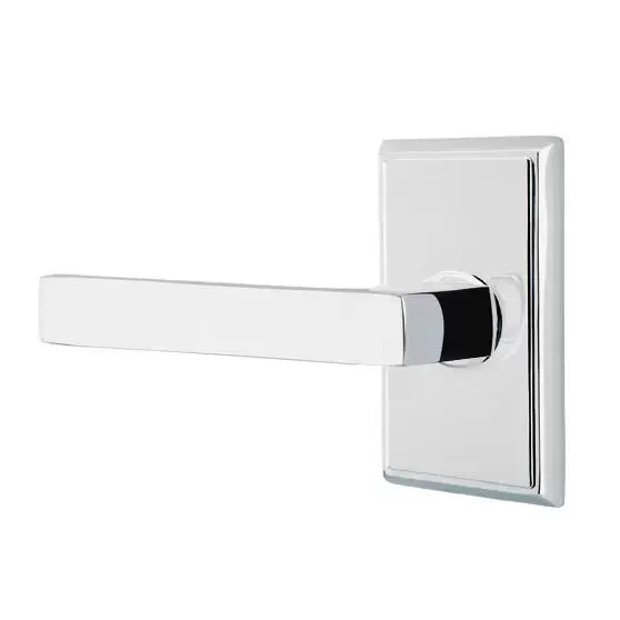 polished chrome door lever