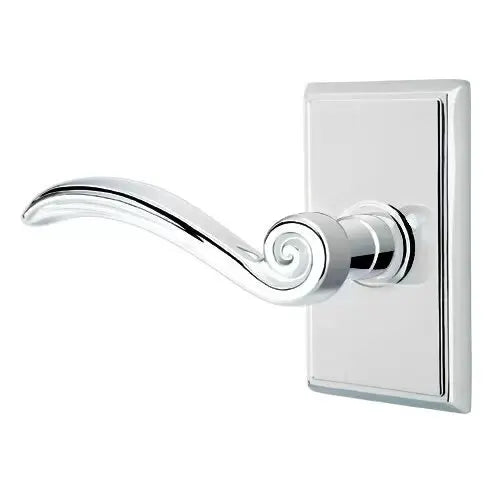 polished chrome door lever