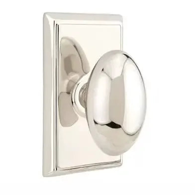 Emtek Egg Door Knob with Rectangular Rose by Emtek