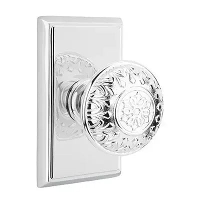 polished chrome door knob