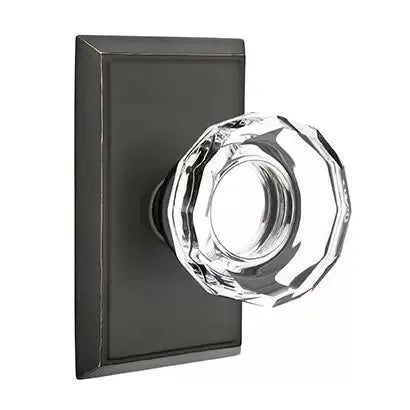 Emtek Lowell Door Knob with Rectangular Rose by Emtek