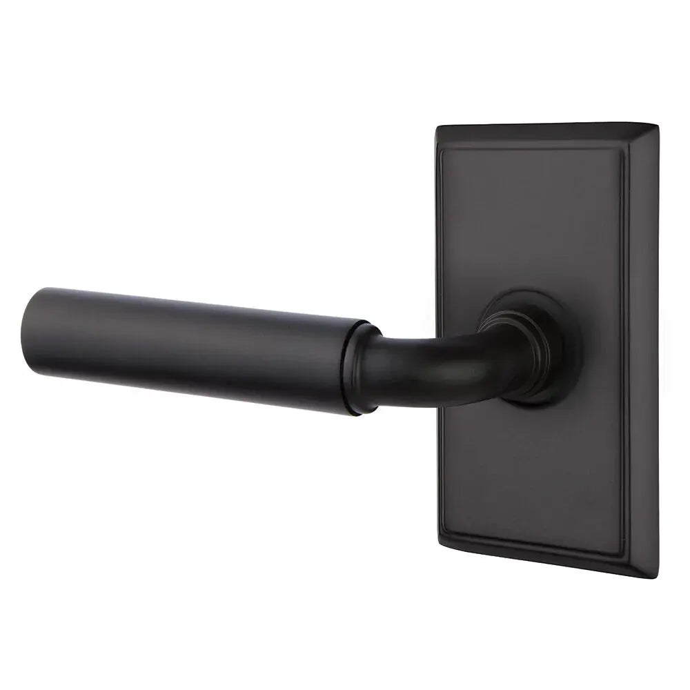 Emtek Manning Door Lever with Rectangular Rose by Emtek